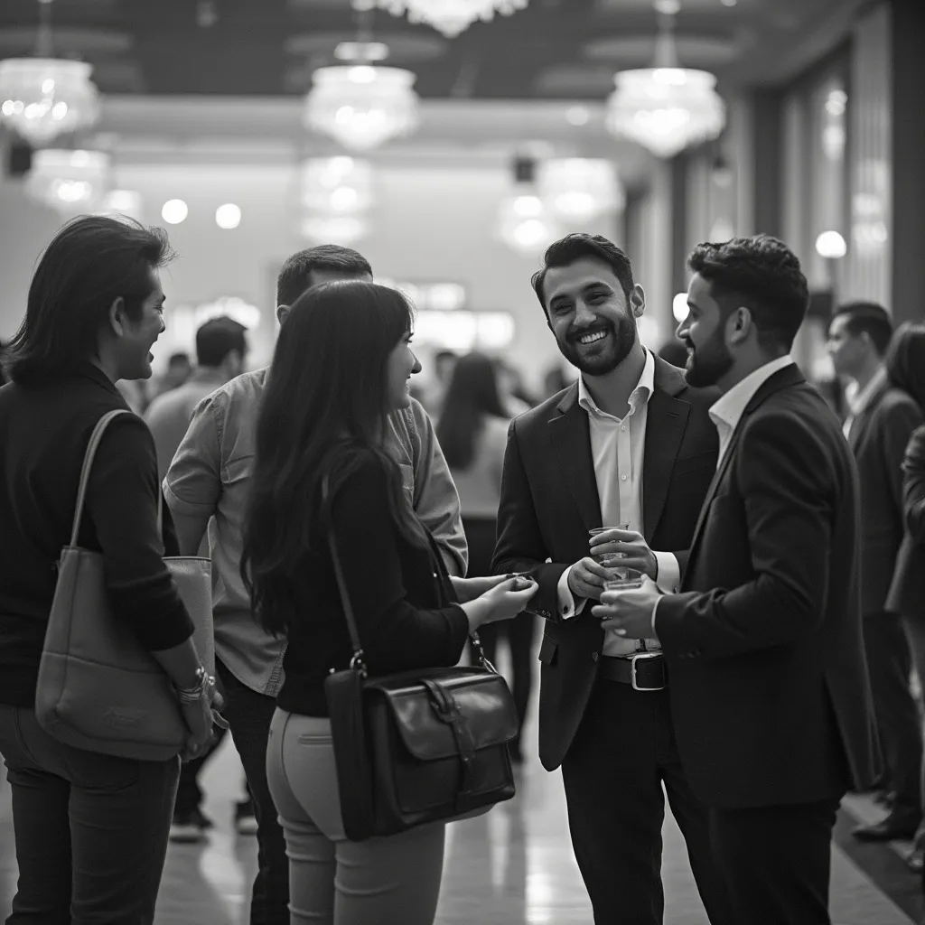Networking durante un evento de capacitación empresarial