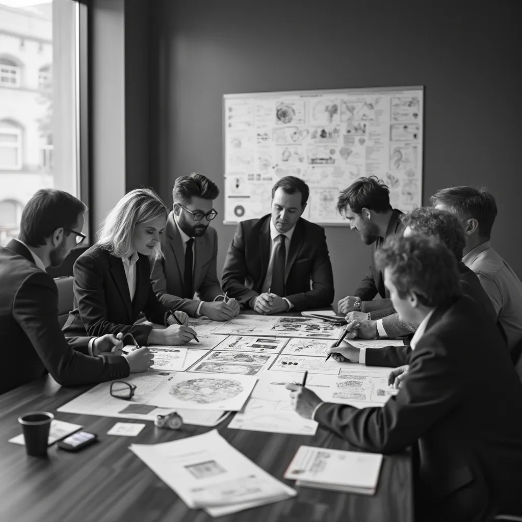 Equipo discutiendo un plan de capacitación personalizado